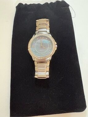 Gold-Tone Women's Bracelet Watch with Crystal Accents